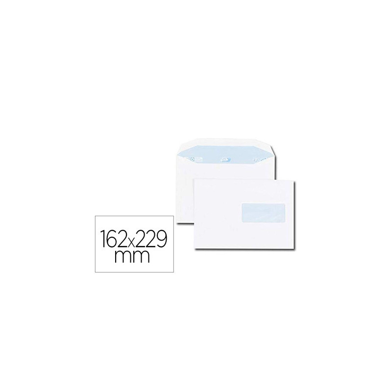 Enveloppe gpv c5 162x229mm 80g gommée mécanisable fenêtre 45x100mm boîte 500 unités