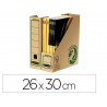 Boîte classement fellowes pan coupé carton ondulé recyclé 26x30cm dos 8cm zone étiquetage avant/arrière coloris kraft