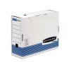 Boîte archives fellowes bankers box carton recyclé 25x33cm dos 10cm coloris gris/blanc lot 10 unités