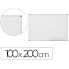 Tableau blanc vanerum émaillé magnétique cadre aluminium anodisé fixation mur 100x200cm