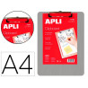 Porte-bloc apli aluminium a4 230x310mm clip fixateur