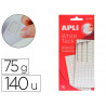 Pâte adhésive apli tack blanche pré-découpée en carrés enlevable réutilisable supporte jusqu'à 75g pack 102 unités