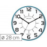 Horloge unilux pop quartz haute précision silencieuse pile 1,5v aa fournie diamètre 28cm lisibilité 30m bleu
