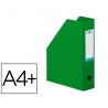 Porte-revues elba color life pvc grain toilé pan coupé format 32x24cm dos 7cm coloris vert