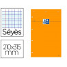 Bloc oxford orange a4 papier optik paper extra-blanc 80g couverture carte enduite 21x31,5cm 80 feuilles perforées séyès