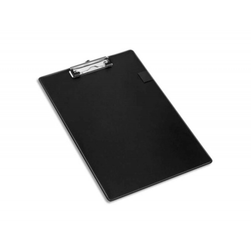 Porte-bloc jpc à pince pvc format a4+ standard avec porte-stylo coloris noir