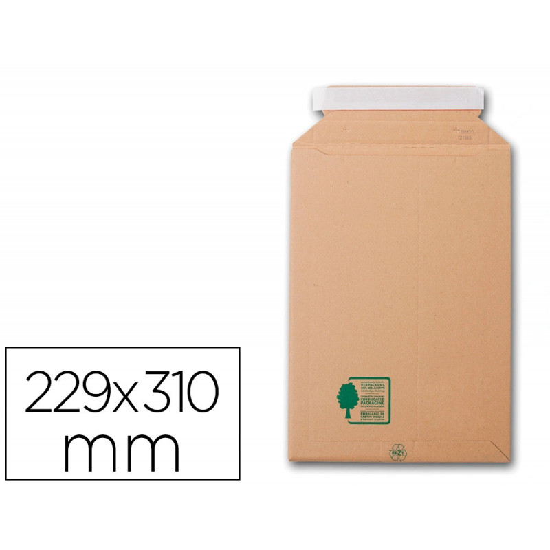 Pochette gpv carton à soufflets c4 229x310mm paquet 5 unités