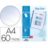 Pochette coin exacompta stop doc perforée polypropylène lisse 6/100e a4 cristal incolore étui carton 100 unités