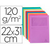 Chemise exacompta forever carte recyclée 120g 22x31cm fenêtre coloris assortis paquet 50 unités