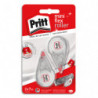 PRITT Blister de 2 MINI ROLLERS de correction frontal. Clapet de protection. Dimensions : 4,2mmx7m.