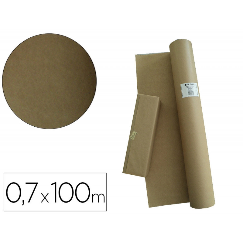 Papier kraft apli coloris brun rouleau 0.70x100m