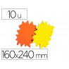 Étiquette affichage apli agipa éclaté effaçable carton fluo 780g 160x240mm 10 unités