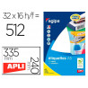 Étiquette adhésive apli agipa multi-usage permanente 240x335mm toute imprimante coins arrondis étui 512 unités