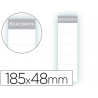 Étiquette exacompta classeurs levier à porte-étiquette recto/verso dos 70mm 185x48mm coloris blanc pochette 10 unités