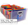 Trieur valisette exacompta polypropylène 33x23x25cm 24 compartiments dos extensible onglets étiquettes fournies cristal
