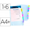 Pochette intercalaire elba polypro 8/100e a4+ 6 positions onglets personnalisables bande