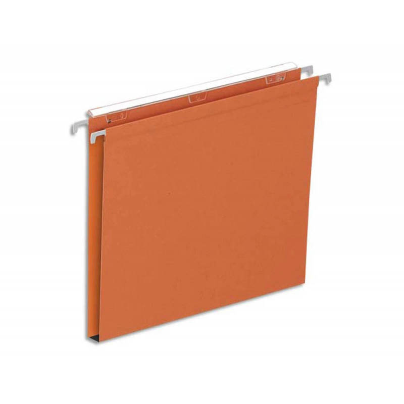 Dossier suspendu l'oblique economique kraft orange 210g a4 tiroir entraxe 330mm h250mm fond 15mm boite 25u