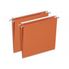 Dossier suspendu l'oblique economique kraft orange 210g a4 tiroir entraxe 330mm h250mm fond v boite 25 unites