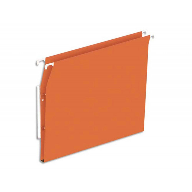 Dossier suspendu l'oblique economique kraft orange 220g armoire entraxe 330m hauteur 275mm fond 15mm boite 25
