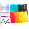 Classeur liderpapel série multilider 4 anneaux ronds 40mm a4 carton rembordé feuillets mobiles quadrillage 5mm 120f 80g