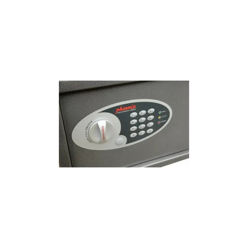 Coffre-fort phoenix vela ss0805e compact billets papiers liquidites serrure electronique cle de secours
