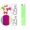 Papier crépon liderpapel 34g/m2 50cmx2.5m unicolore vert fluorescent