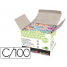 Craie liderpapel enrobée ronde anti-poussière tracé écriture douce hypoallergénique coloris assortis boîte 100 unités