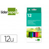 Crayon couleur liderpapel aquarellable coloris assortis étui carton 12 unités