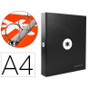 Classeur antartik 4 anneaux end 40mm a4+ carton rembordé coloris noir