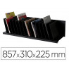 Trieur incline paperflow 15 cases fixes polystyrene largeur case 45mm 857x310x225mm coloris noir