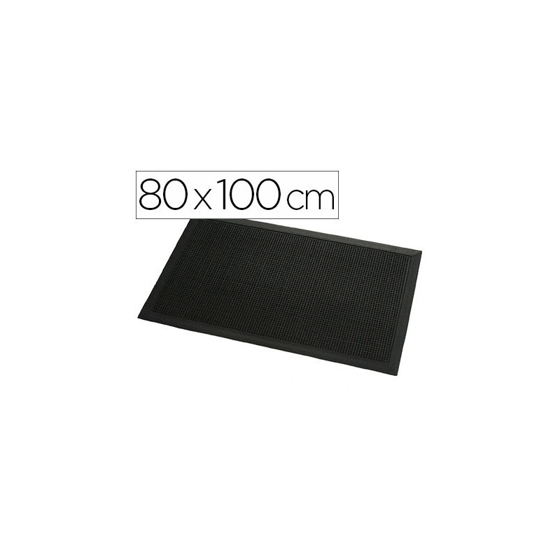 Tapis grattant paperflow picots caoutchouc anti-salissures lourdes 80x100cm coloris noir