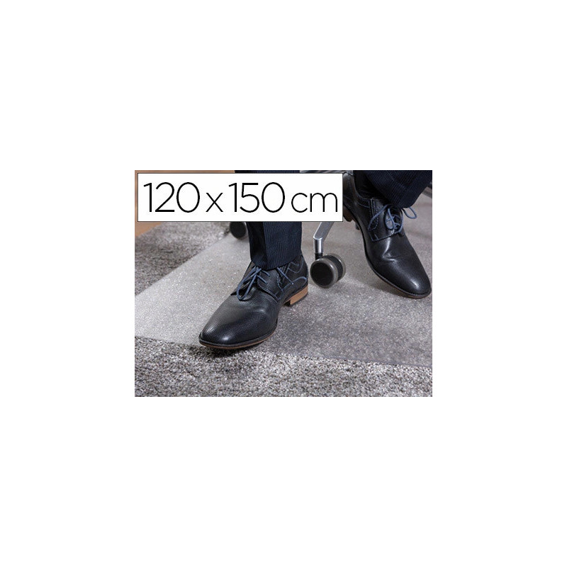 Tapis anti-dérapant paperflow pet sols durs 120x150cm transparent
