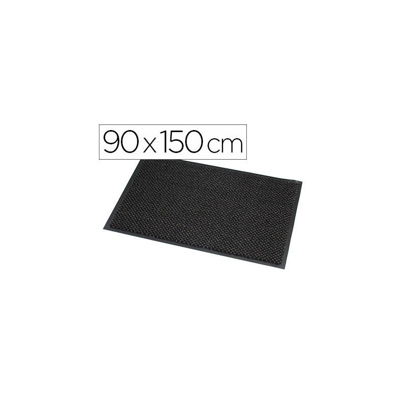 Tapis paperflow absorbant microfibre et polypropylène 90x150cm coloris anthracite