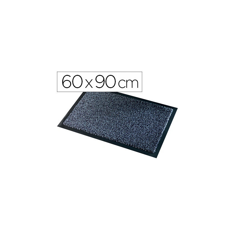 Tapis anti-poussière paperflow polyamide premium 60x90cm aspect velour coloris gris