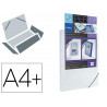 Chemise viquel coolbox polypropylène dos rigide 30mm rabats 250x330mm personnalisable fermeture élastique coloris blanc