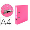 Classeur levier liderpapel a4 documenta carton rembordé 1,9mm dos 52mm rado métallique coloris rose