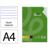 Bloc-notes liderpapel 100 feuilles encollées 100g a4 100 g/m2 ligné horizontal marge 4 trous