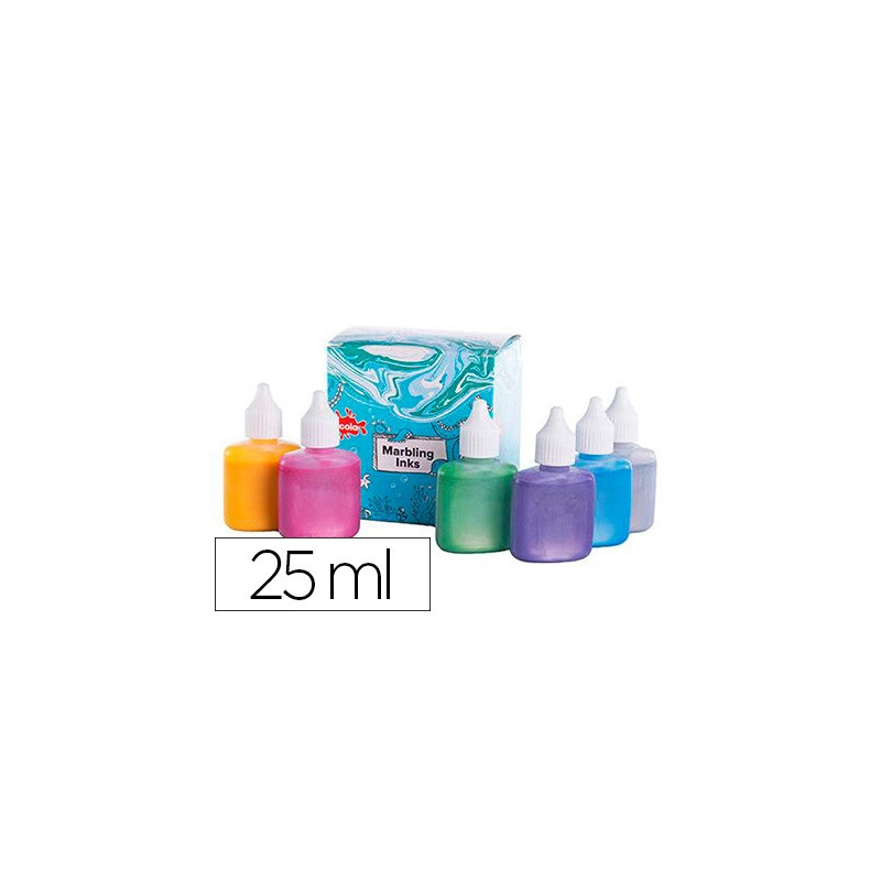 Marbling oz international base huile resiste eau lumiere couleurs miscibles kit 6 couleurs metallisees