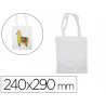 Petit sac shopping sodertex en coton 100grm2 240x290mm 12 pcs coloris blanc