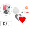 Kit feutrine sodertex 3 coeurs poppy heart a fabriquer 2mm diam. 80mm 10 sachets individuels 3 coloris