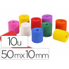 Bande papier crepon ignifuge clairefontaine 50mmx10m 10 unites coloris assortis