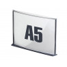 Plaque signalisation paperflow polystyrène format a5 coloris anthracite