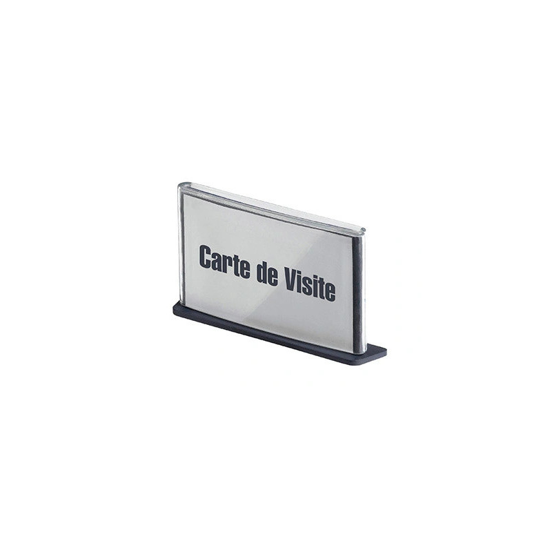 Plaque signalisation paperflow polystyrène format carte de visite coloris anthracite