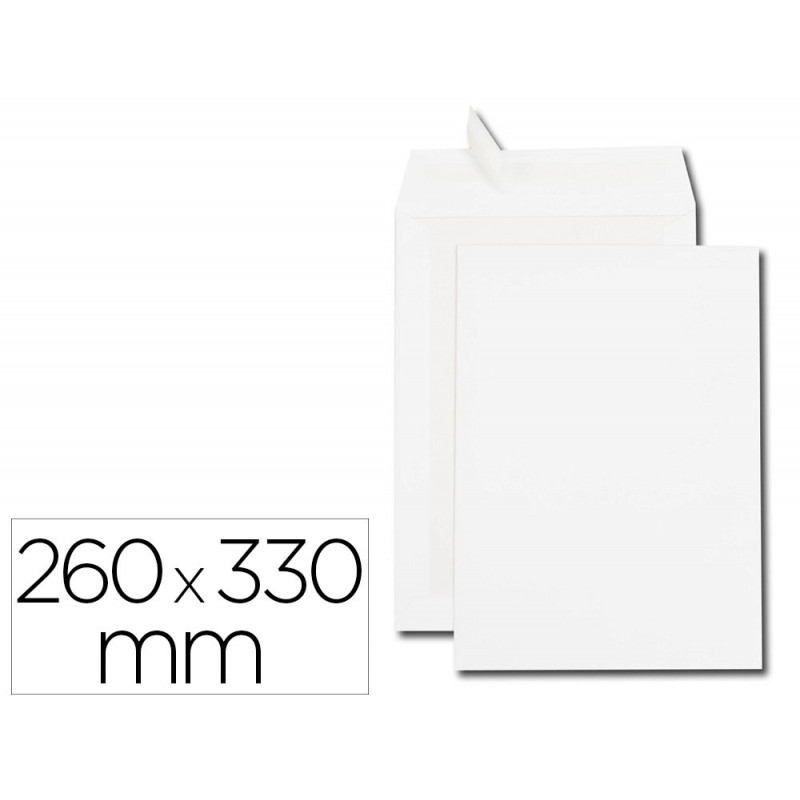 Pochette gpv dos carton velin blanc 120g 24 260x330mm bande protection coins renforces boite 100 unites