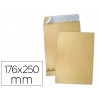 Pochette gpv a soufflets 30mm kraft brun resistant 120g b5 176x250mm fermeture bande silicone bte de 250u