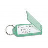 Porte-clé sign plastique méta l porte-étiquette 56x29mm coloris assortis 50 unités