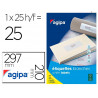 Etiquette multi-usage apli agipa format a4 210x297mm coins droits 25 feuilles 25 unites