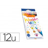 Crayon couleur jovi woodless triangulaire mine resistante haut pouvoir couvrant inodore couleurs vives etui 12 unites
