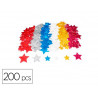 Etoiles sodertex en mousse eva pailletee adhesive 2mm 4 tailles 200 pcs 6 coloris assortis