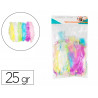 Plumes de dinde sodertex multicouleurs theme pastel 25g 12 a 18cm 6 coloris assortis
